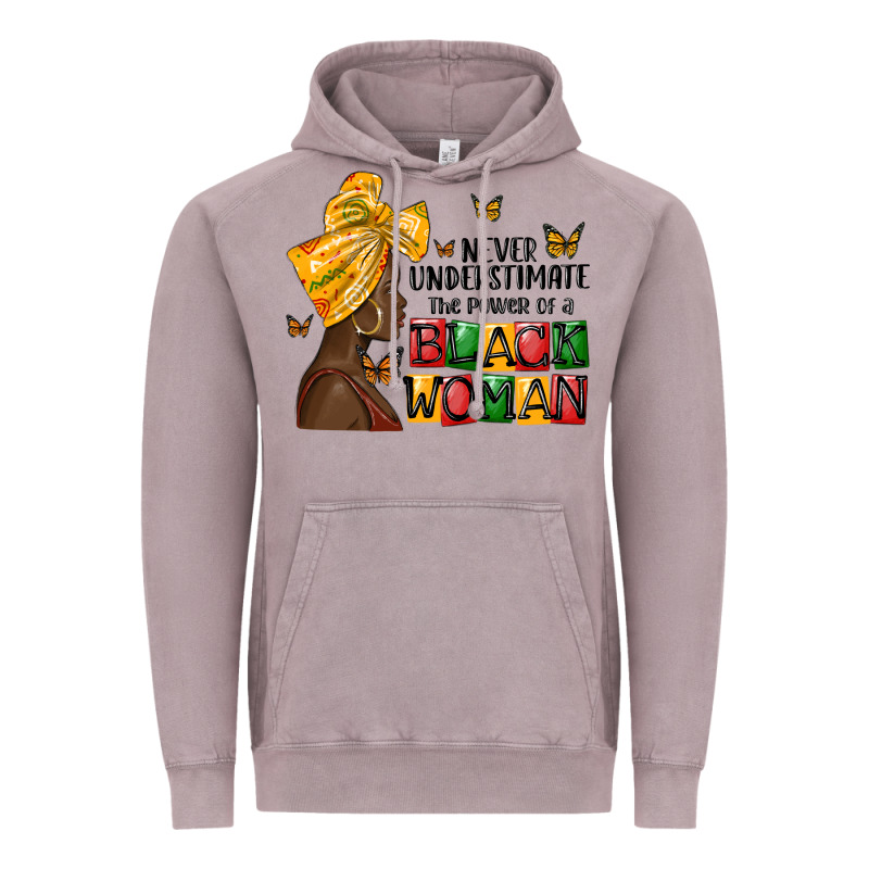 Never Understimate The Power Of A Black Woman Vintage Hoodie by MaliasSmallBusiness | Teevron