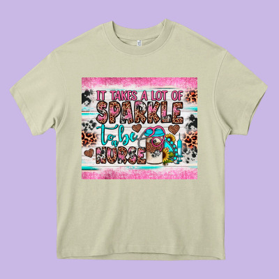 It Takes A Lot Of Sparkle To Be A Nurse Heavy Core Tee Designed By Jahusdesignshop