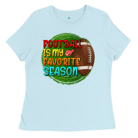 Baby Blue football is my favorite season Ladies Tee - BundleAndBundleShop