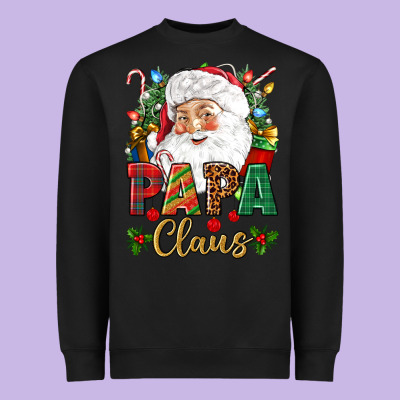 Papa Claus Christmas Heavyweight Sweatshirt Designed By Nancycooperartshop