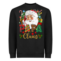Black Papa Claus Christmas Heavyweight Sweatshirt - NancyCooperArtShop
