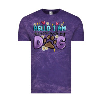 Cloud Purple hello i am obsessed with my dog Vintage Tee - MaliasSmallBusiness