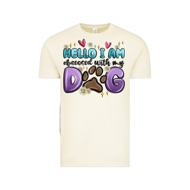 Hello I Am Obsessed With My Dog Vintage Tee by MaliasSmallBusiness | Teevron