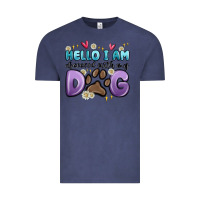 Vintage Denim hello i am obsessed with my dog Vintage Tee - MaliasSmallBusiness