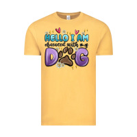 Vintage Mustard hello i am obsessed with my dog Vintage Tee - MaliasSmallBusiness
