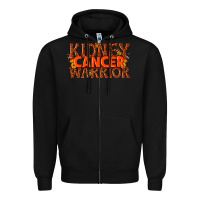 Black kidney cancer warrior Zipper Hoodie - texasbilliewilder
