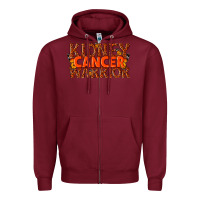 Burgundy kidney cancer warrior Zipper Hoodie - texasbilliewilder