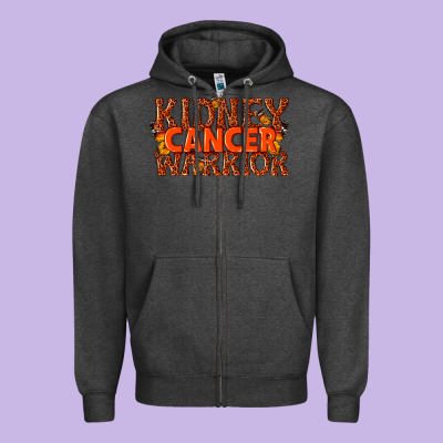 Kidney Cancer Warrior Zipper Hoodie Designed By Texasbilliewilder
