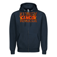 Navy kidney cancer warrior Zipper Hoodie - texasbilliewilder