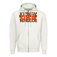 Oatmeal Heather kidney cancer warrior Zipper Hoodie - texasbilliewilder
