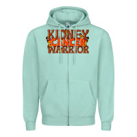 Seafoam kidney cancer warrior Zipper Hoodie - texasbilliewilder