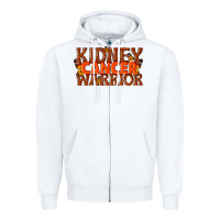 White kidney cancer warrior Zipper Hoodie - texasbilliewilder