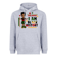 Heather Grey i am black history black boy  juneteenth Heavyweight Hoodie - CowGirlArtShop