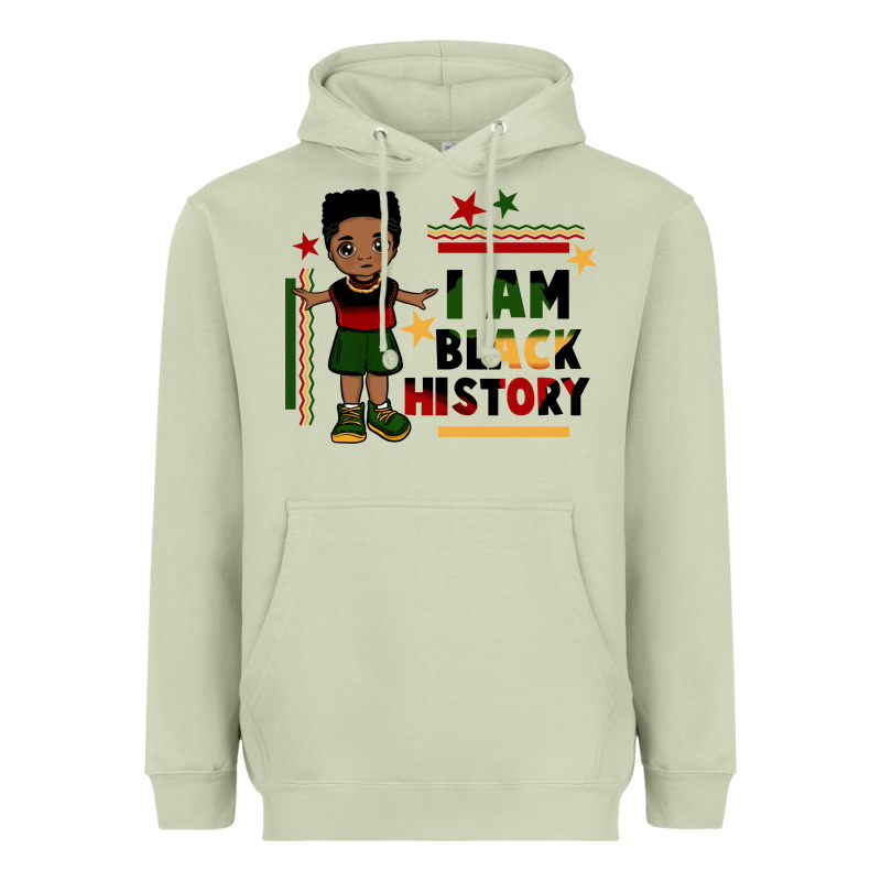 I Am Black History Black Boy  Juneteenth Heavyweight Hoodie by CowGirlArtShop | Teevron