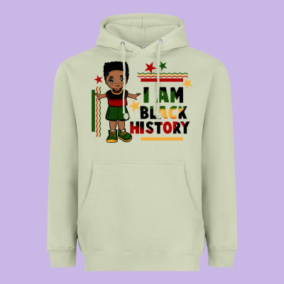 I Am Black History Black Boy  Juneteenth Heavyweight Hoodie Designed By Cowgirlartshop