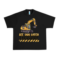 Black see you later excavator Urban Heavy Tee - MaliasSmallBusiness