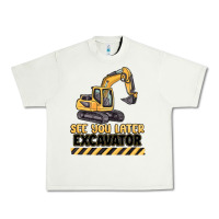 Pistachio see you later excavator Urban Heavy Tee - MaliasSmallBusiness