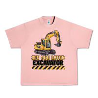 Salmon see you later excavator Urban Heavy Tee - MaliasSmallBusiness