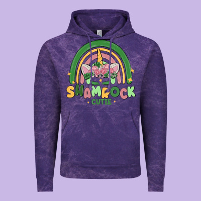 Shamrock Cutie Vintage Hoodie Designed By Maliassmallbusiness