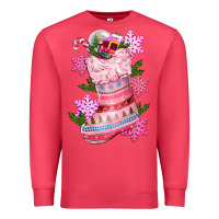 Cardinal pink christmas socks Premium Sweatshirt - CowGirlArtShop