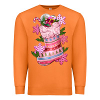 Carrot pink christmas socks Premium Sweatshirt - CowGirlArtShop