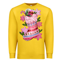 Lemon pink christmas socks Premium Sweatshirt - CowGirlArtShop