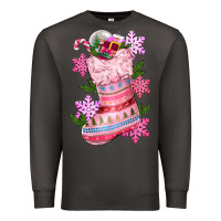 Smoke pink christmas socks Premium Sweatshirt - CowGirlArtShop
