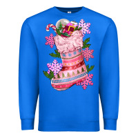 True Royal pink christmas socks Premium Sweatshirt - CowGirlArtShop