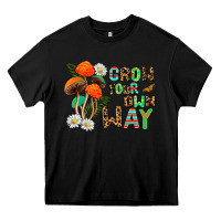 Black grow your own way Heavy Core Tee - AdoDesignShop