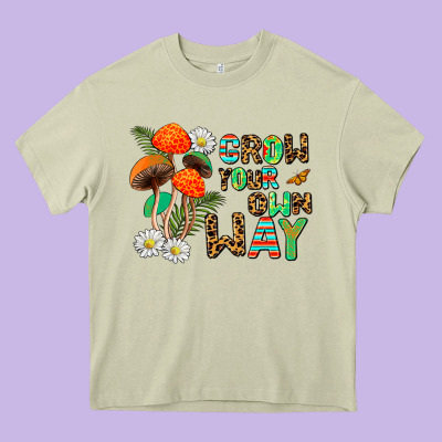 Grow Your Own Way Heavy Core Tee Designed By Adodesignshop