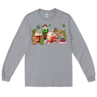 Heather Grey gingerbread coffee Long Sleeve Tee - MaliasSmallBusiness