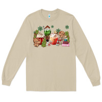 Mushroom gingerbread coffee Long Sleeve Tee - MaliasSmallBusiness
