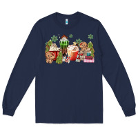 Navy gingerbread coffee Long Sleeve Tee - MaliasSmallBusiness