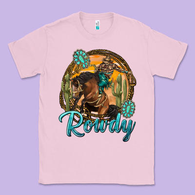 Western Rowdy Classic Tee Designed By Nancycooperartshop