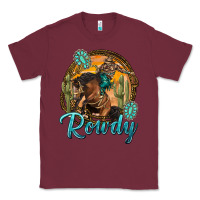 Burgundy western rowdy Classic Tee - NancyCooperArtShop