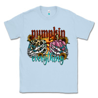 Dusty Blue Pumpkin Everything Classic Tee - CowhideDigitalArt