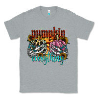 Heather Grey Pumpkin Everything Classic Tee - CowhideDigitalArt