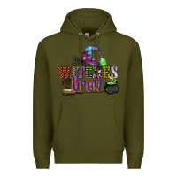 Army Green witches brew Premium Hoodie - CowGirlArtShop