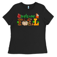 Black welcome fall Ladies Tee - AdoDesignShop