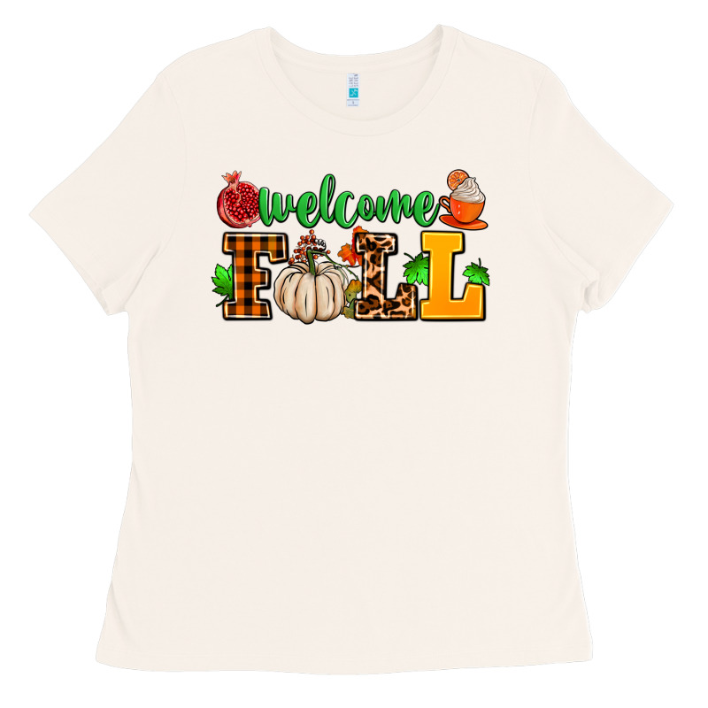 Welcome Fall Ladies Tee by AdoDesignShop | Teevron