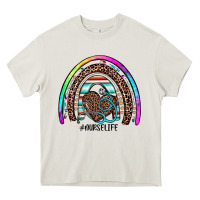 Cream nurse life rainbow Heavy Core Tee - JahusDesignShop