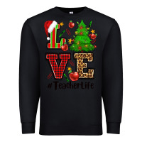Black love teacher life christmas Premium Sweatshirt - CowGirlArtShop