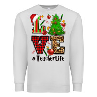 Dove Grey love teacher life christmas Premium Sweatshirt - CowGirlArtShop