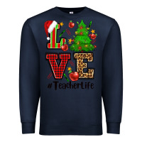 Navy love teacher life christmas Premium Sweatshirt - CowGirlArtShop