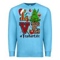 Ocean Blue love teacher life christmas Premium Sweatshirt - CowGirlArtShop