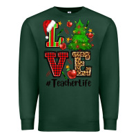 Sports Green love teacher life christmas Premium Sweatshirt - CowGirlArtShop