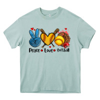 Arona peace love  softball Heavy Core Tee - AdoDesignShop