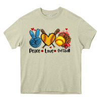 Mossy peace love  softball Heavy Core Tee - AdoDesignShop