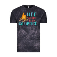 Cloud Black life is better by the campfire Vintage Tee - MaliasSmallBusiness