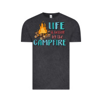 Vintage Black life is better by the campfire Vintage Tee - MaliasSmallBusiness